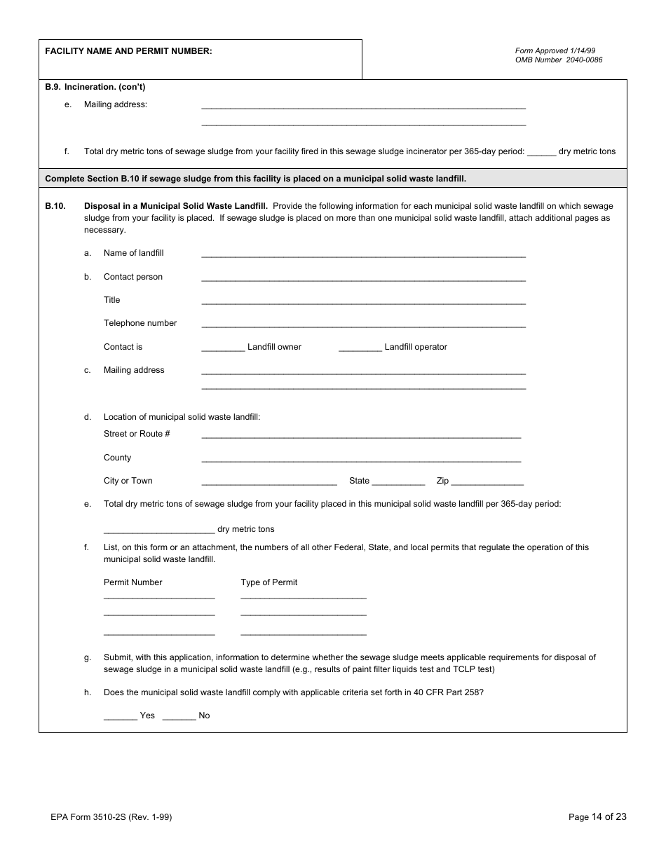 EPA Form 3510-2S - Fill Out, Sign Online and Download Fillable PDF ...