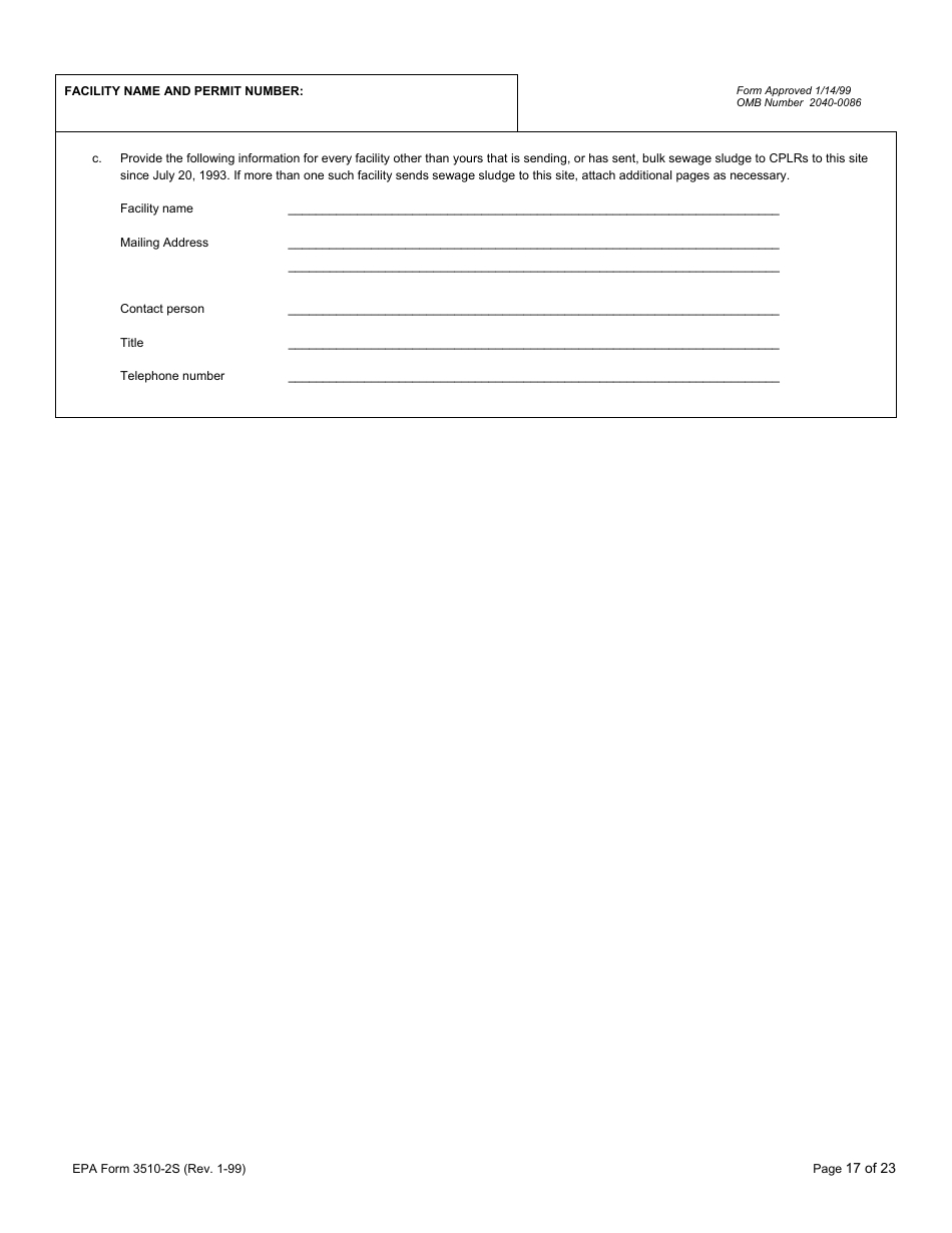 EPA Form 3510-2S Npdes Form 2s - Application Overview, Page 18
