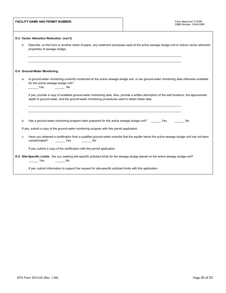 EPA Form 3510-2S Npdes Form 2s - Application Overview, Page 21