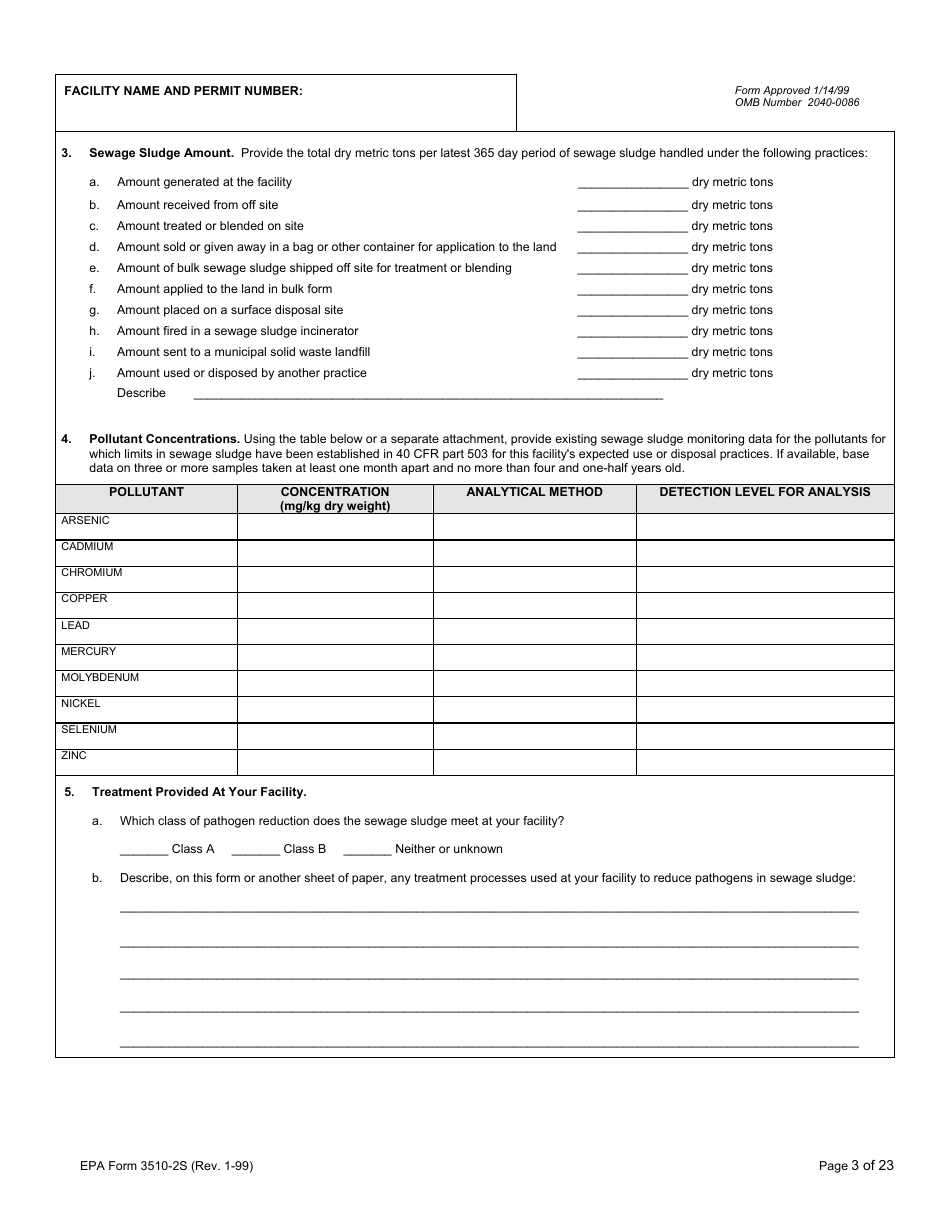 EPA Form 3510-2S Npdes Form 2s - Application Overview, Page 4