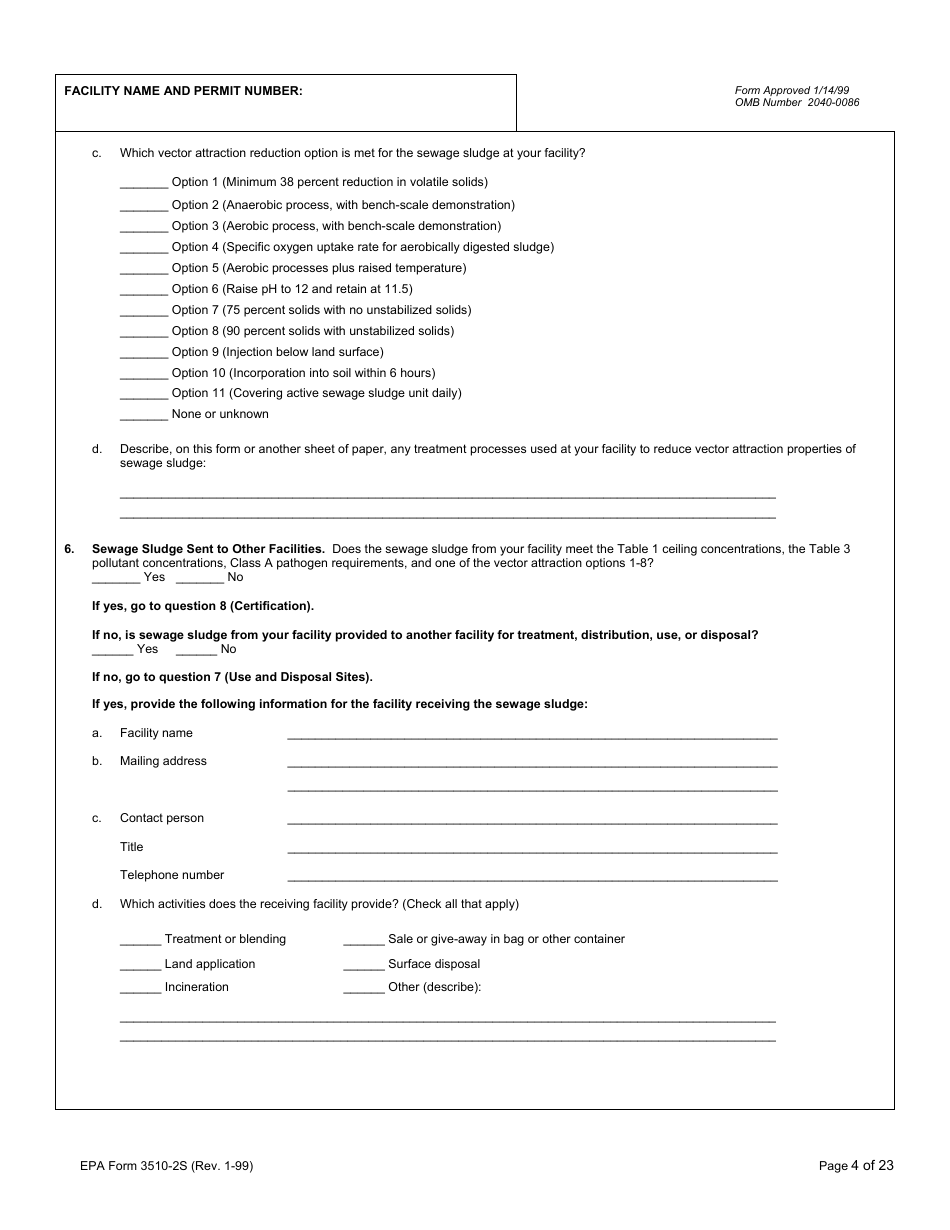 EPA Form 3510-2S Npdes Form 2s - Application Overview, Page 5