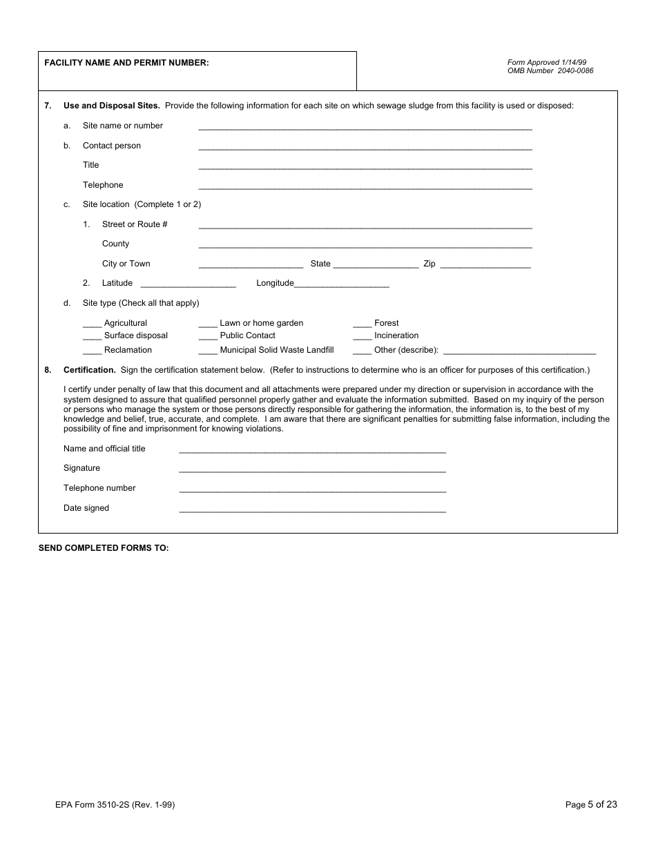 EPA Form 3510-2S Npdes Form 2s - Application Overview, Page 6