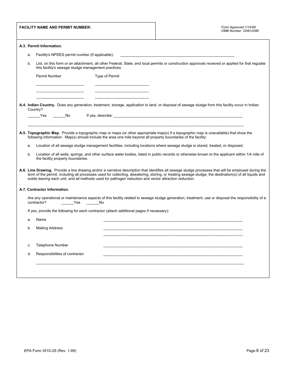 EPA Form 3510-2S Npdes Form 2s - Application Overview, Page 9