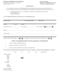 Form PER-WC-208 Physicians Workers&#039; Status Report - Connecticut