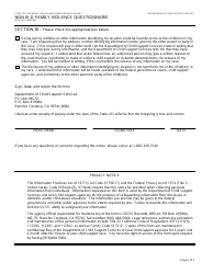 Form DCSS0321 Non IV-D Family Violence Questionnaire - California, Page 2