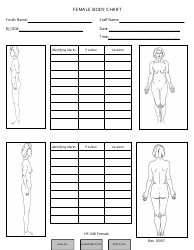 Document preview: DJJ Form HS048 Female Body Chart - Florida
