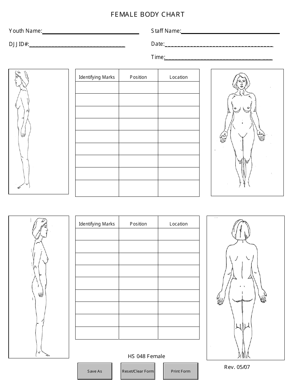 Chinese Body Chart