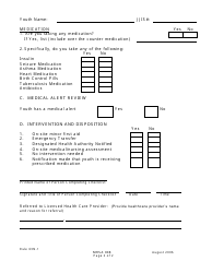 DJJ Form MHSA008 Health Status Checklist - Florida, Page 2