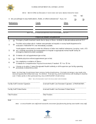 DJJ Form HS010 Facility Entry Physical Health Screening - Florida, Page 5