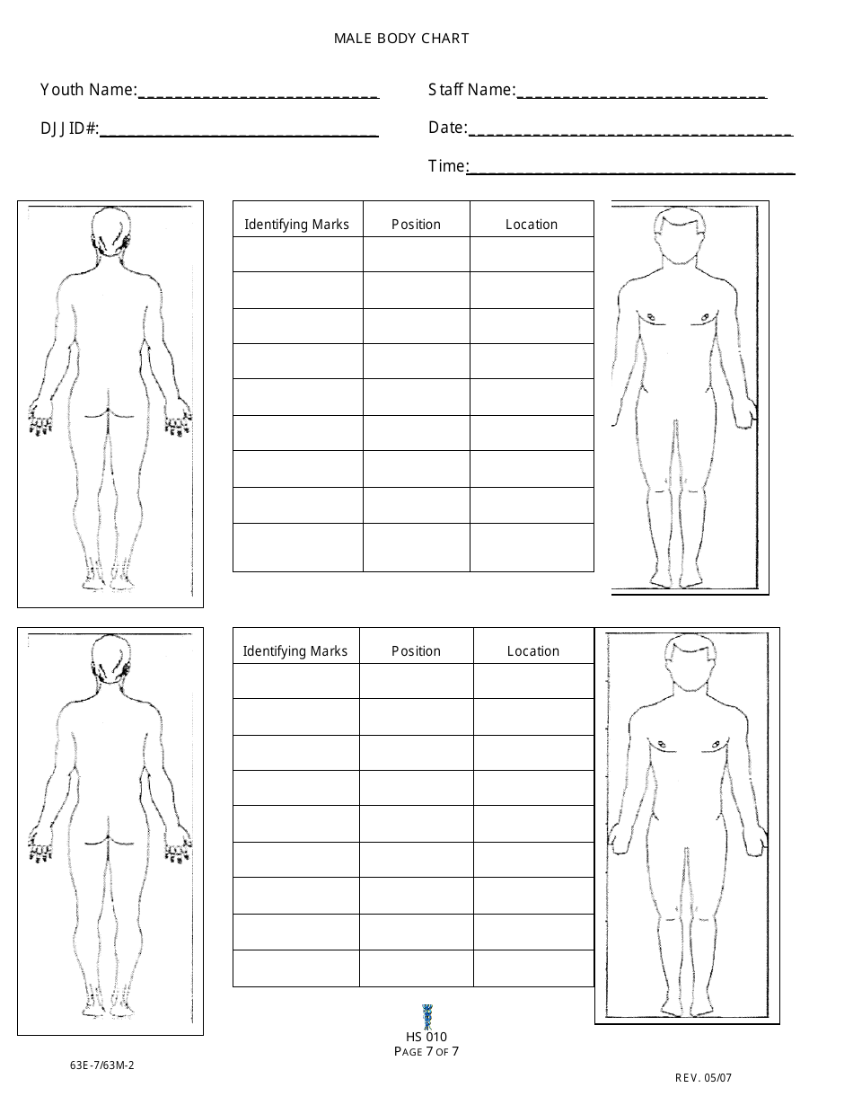 DJJ Form HS010 Facility Entry Physical Health Screening - Florida, Page 7