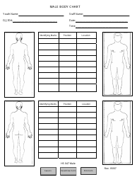 Document preview: DJJ Form HS047 Male Body Chart - Florida
