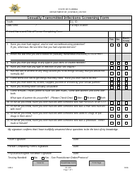 Document preview: DJJ Form HS-029 Sexually Transmitted Infections Screening Form - Florida