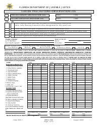 Document preview: DJJ Form MHSA006 Suicide Precautions Observation Log - Florida