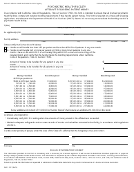 Document preview: Form DHCS1817 Affidavit Regarding Patient Money - Psychiatric Health Facility - California