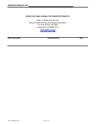 Form DHCS3085 Criminal Background Check: Character Reference - California, Page 3