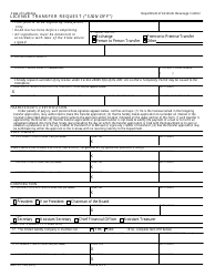 Document preview: Form ABC-211-A License Transfer Request (&quot;sign off&quot;) - California