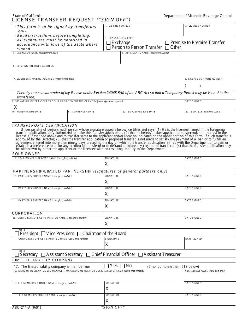 Form Abc 211 A Fill Out Sign Online And Download Fillable Pdf