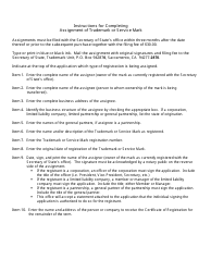 Form TM108 Assignment of Trademark or Service Mark - California, Page 3