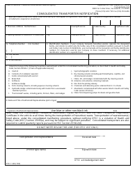 DTSC Form 1299 Consolidated Transporter Notification - California