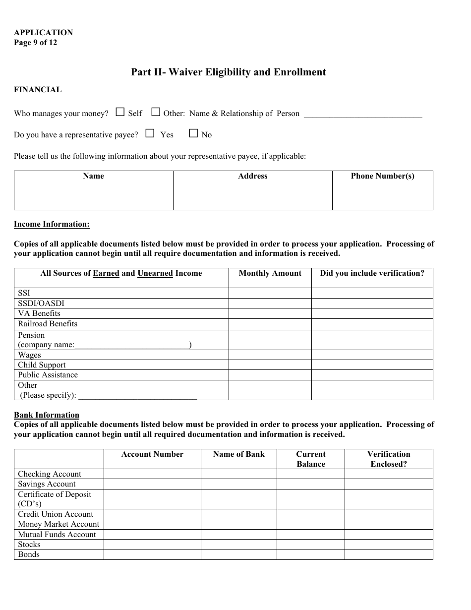 Form 09 / ADMIN Application for Services - Delaware, Page 11