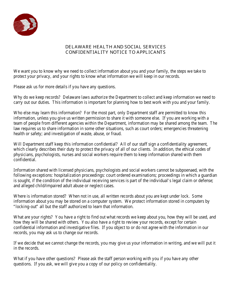 Form 09 / ADMIN Application for Services - Delaware, Page 18