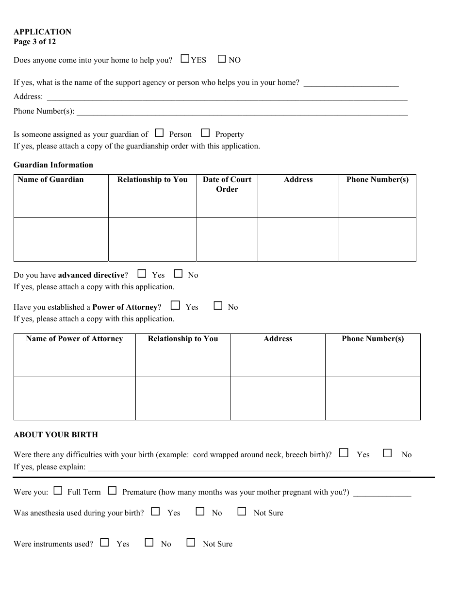 Form 09 / ADMIN Application for Services - Delaware, Page 5