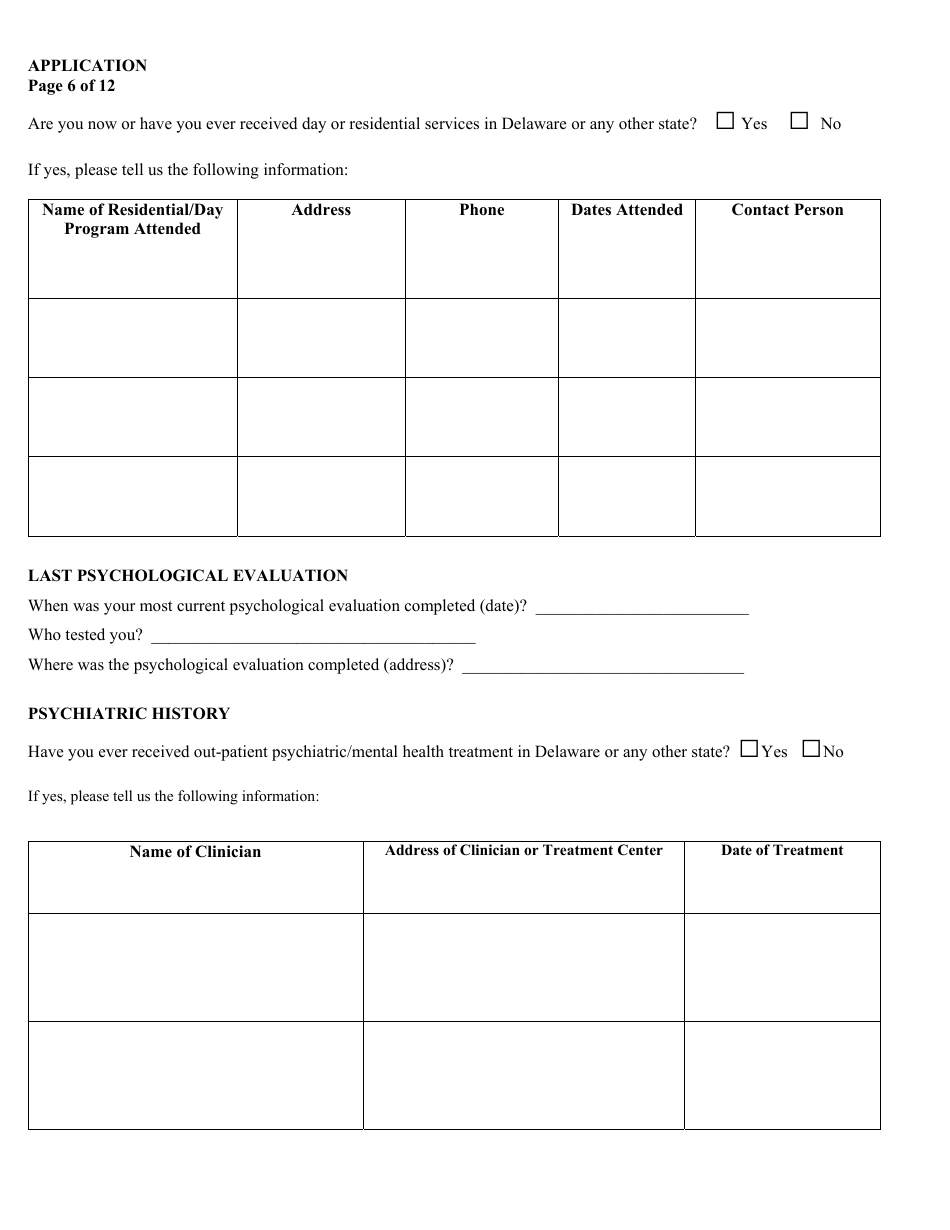 Form 09 / ADMIN Application for Services - Delaware, Page 8