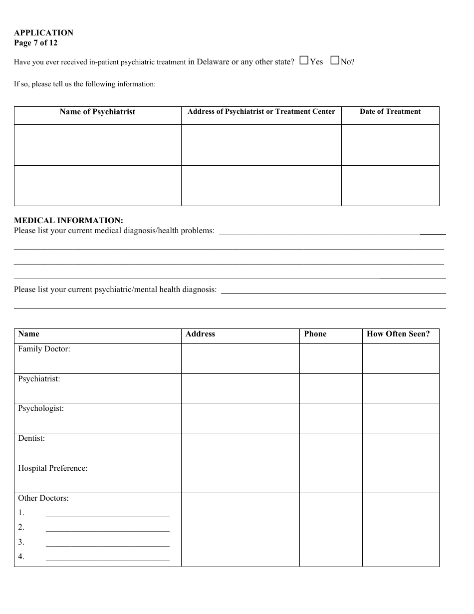 Form 09 / ADMIN Application for Services - Delaware, Page 9