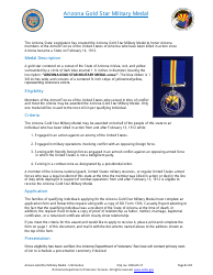Arizona Gold Star Military Medal Application Form - Arizona, Page 2