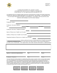 Document preview: Attachment 4 Authorization for Release of Medical Information in Reference to the Americans With Disabilities Act - Florida