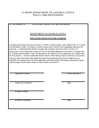 Document preview: Attachment A Applicant Drug Testing Consent Form - Florida