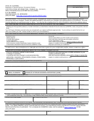 Document preview: Certification Information Change Form - California