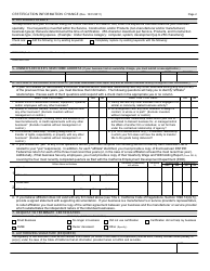 Certification Information Change Form - California, Page 2