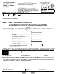 Document preview: Form JD-CV-50 Notice of Judgment and Order for Weekly Payments - Connecticut