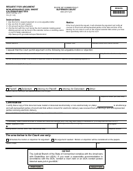Document preview: Form JD-CV-128 Request for Argument Non-arguable Civil Short Calendar Matter - Connecticut