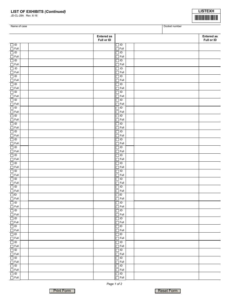 Form JD-CL-28A - Fill Out, Sign Online and Download Fillable PDF ...