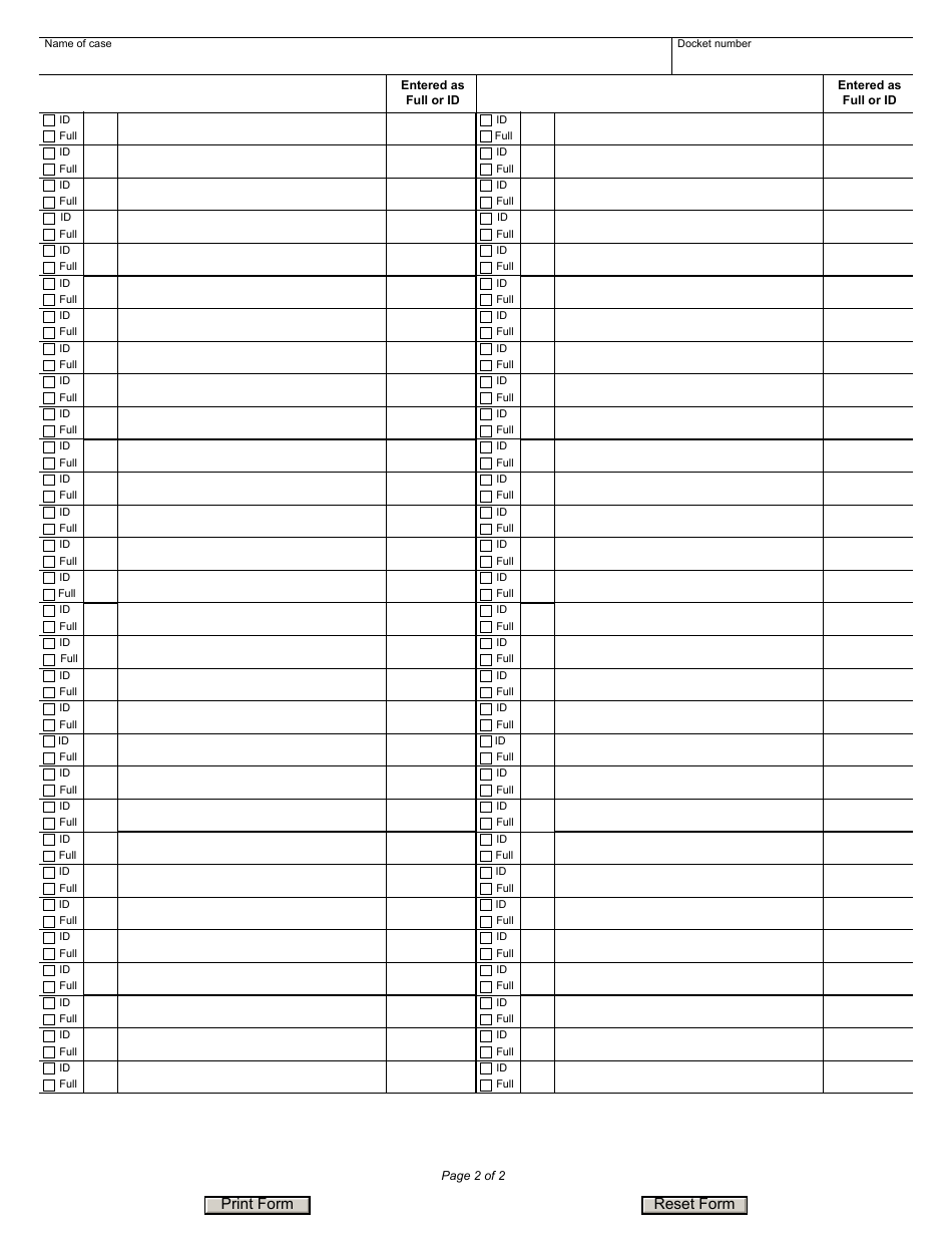 Form JD-CL-28A List of Exhibits (Continued) - Connecticut, Page 2