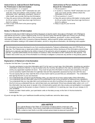Form JD-CL-46 Authorization for Information - Connecticut, Page 2