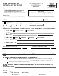 Document preview: Form JD-CL-54 Request and Stipulation for Referral to a Private Alternative Dispute Resolution (Adr) Provider - Connecticut