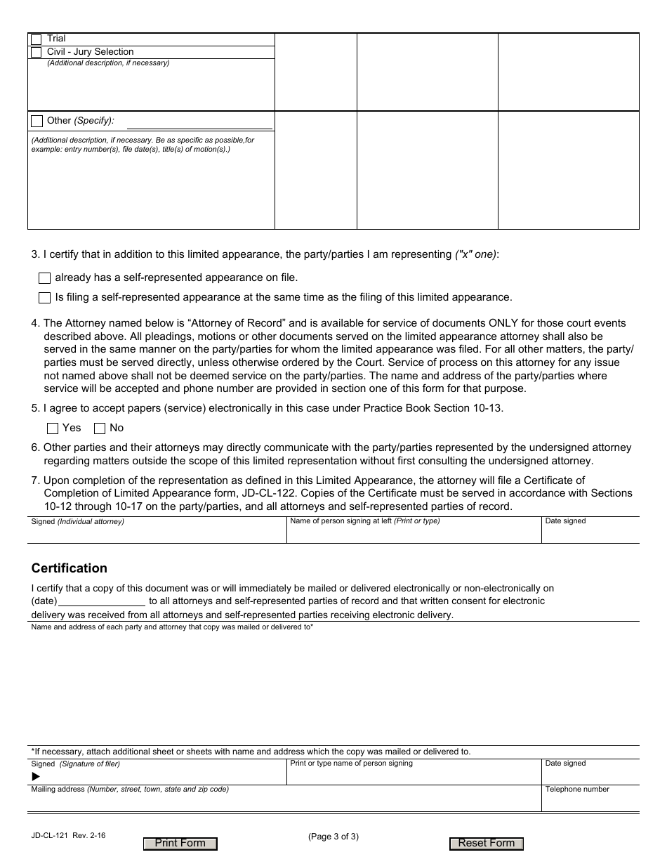 Form JD-CL-121 - Fill Out, Sign Online and Download Fillable PDF ...