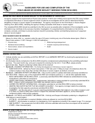 Document preview: Instructions for Form BCIA8583 Child Abuse or Severe Neglect Indexing Form - California