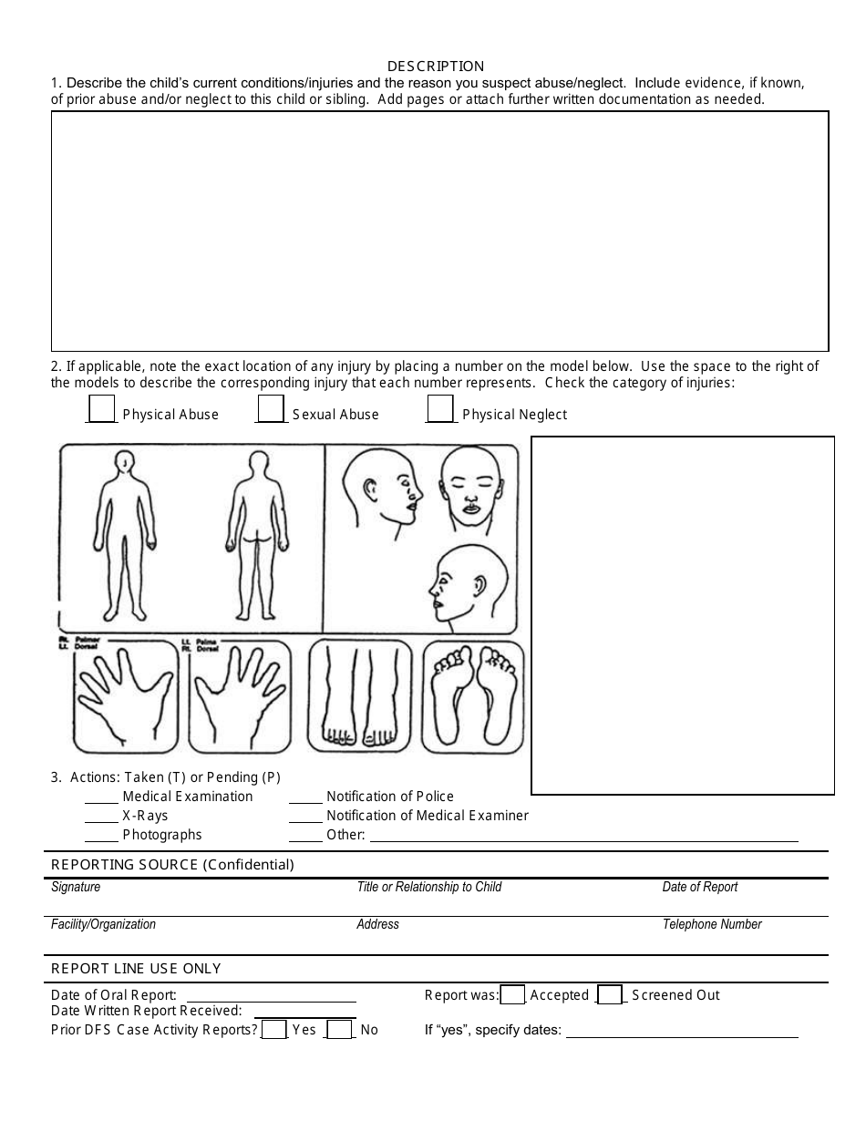 Child Abuse / Neglect Mandatory Reporting Form - Delaware, Page 2
