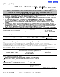 DLSE Form 277 Application for Permission to Work in the Entertainment Industry - California (English/Tagalog)