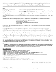 DLSE Form 277 Application for Permission to Work in the Entertainment Industry - California (English/Tagalog), Page 3