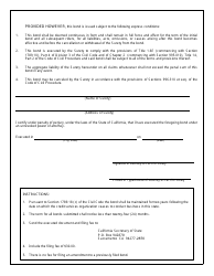 Form SFSB-411 Credit Service Organization Surety Bond - California, Page 2