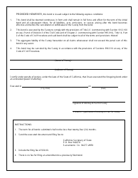 Form SFSB-408-2 Discount Buying Organization Surety Bond - California, Page 2