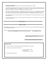 Form SFSB-449 Employment Agency Surety Bond - California, Page 2
