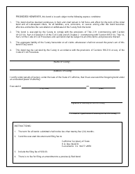 Form SFSB-450 Employment Counseling Service Surety Bond - California, Page 2