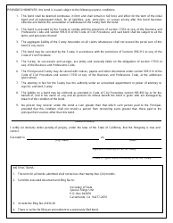 Form SFSB-264 Seller of Travel Business Discount Programs Surety Bond - California, Page 2