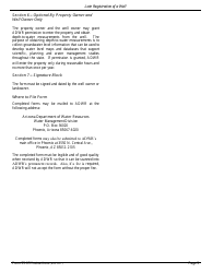 Instructions for Form DWR55-65 Late Registration of a Well - Arizona, Page 3